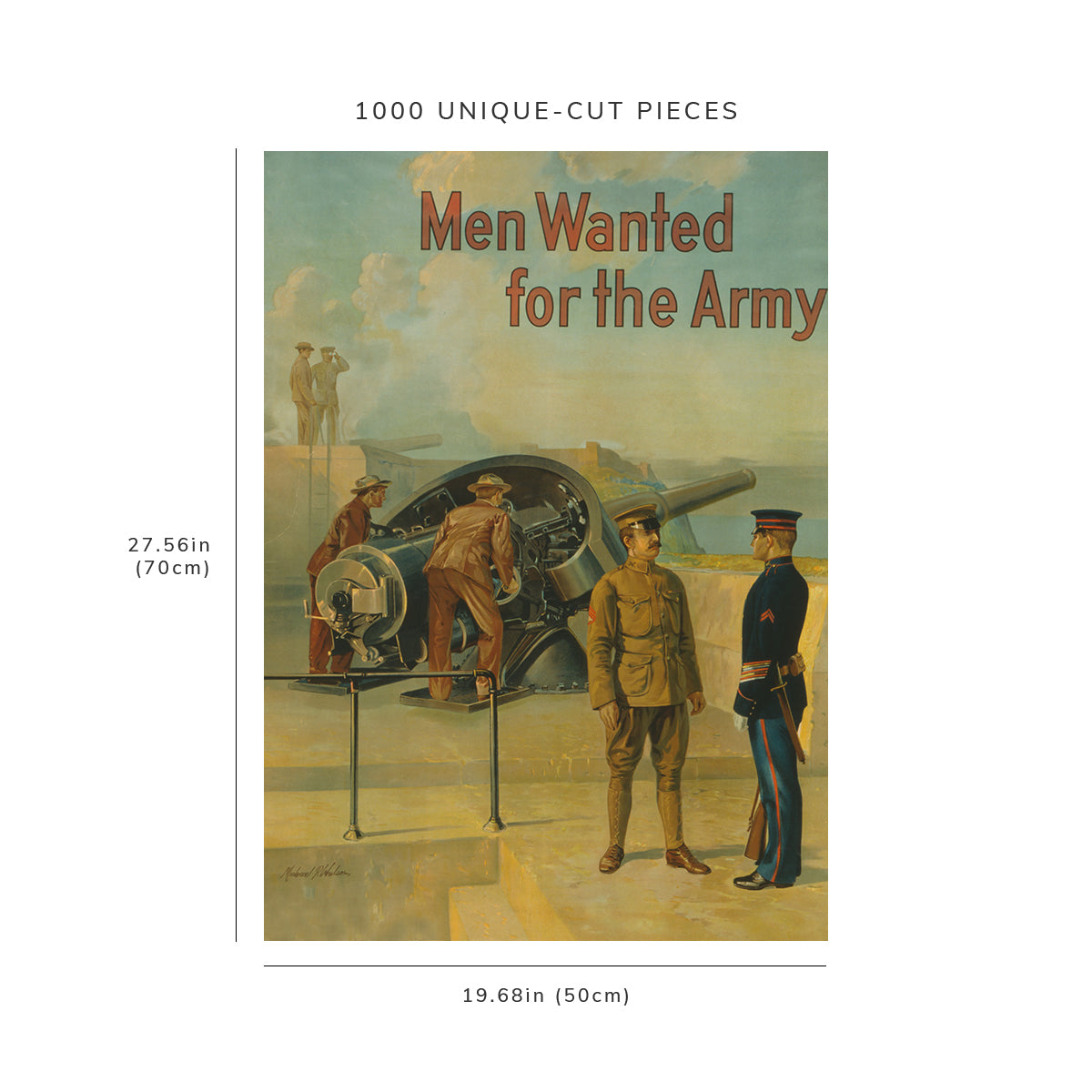 1000 piece puzzle: 1910 | Men wanted for the army | Michael P. Whelan