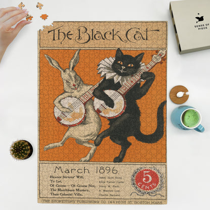 1000 piece puzzle 1896 The Black Cat  March Nelly Littlehale Murphy 