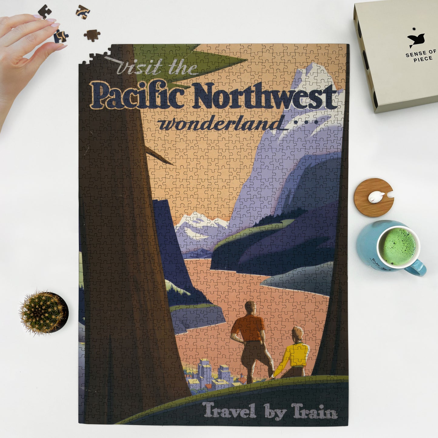 1000 piece puzzle 1925 Visit the Pacific northwest wonderland… Travel by train The Willmarths 