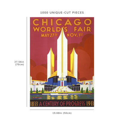 1000 piece puzzle: 1933 | Chicago world’s fair. A century of progress | Weimer Pursell