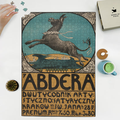 1000 piece puzzle 1911 'Abdera' artistic and satirical biweekly Henryk Kunzek 