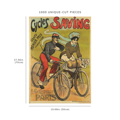 1000 piece puzzle: 1900 | Cycles Saving | Philippe Chapellier