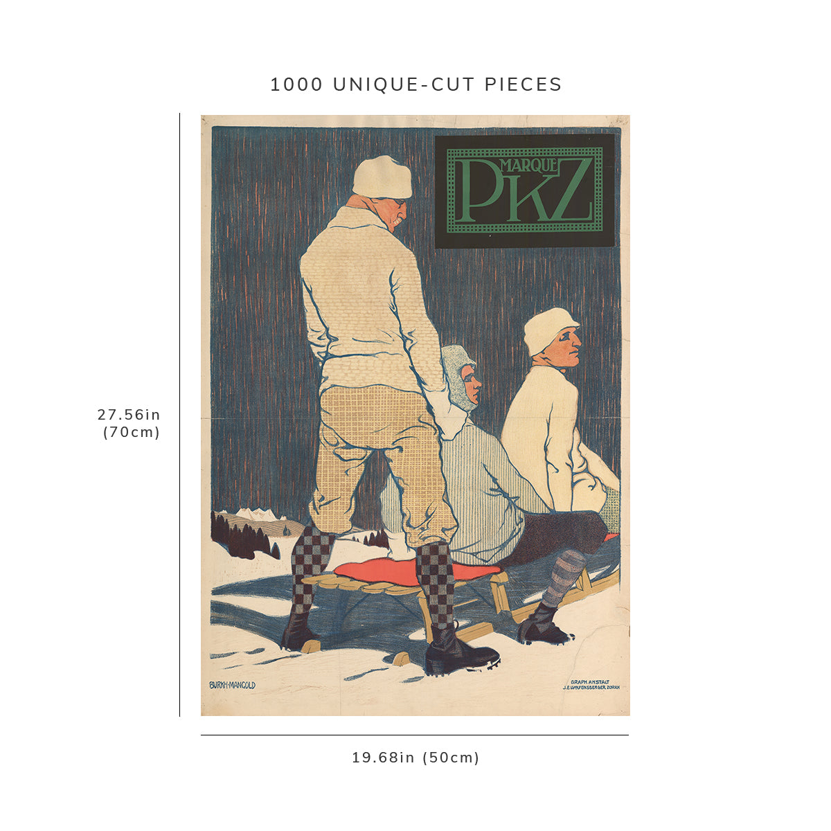 1000 piece puzzle: 1910 | Marque PKZ | Burkhard Mangold