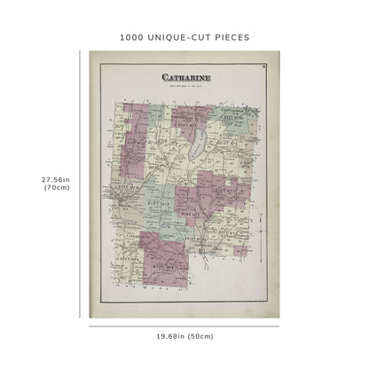 1000 Piece Jigsaw Puzzle: 1874 Map of Philadelphia, Pa. Catharine Townshi Pomeroy