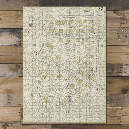 1000 Piece Jigsaw Puzzle 1884 Map of New York Queens V. 10, Plate No. 82 Map