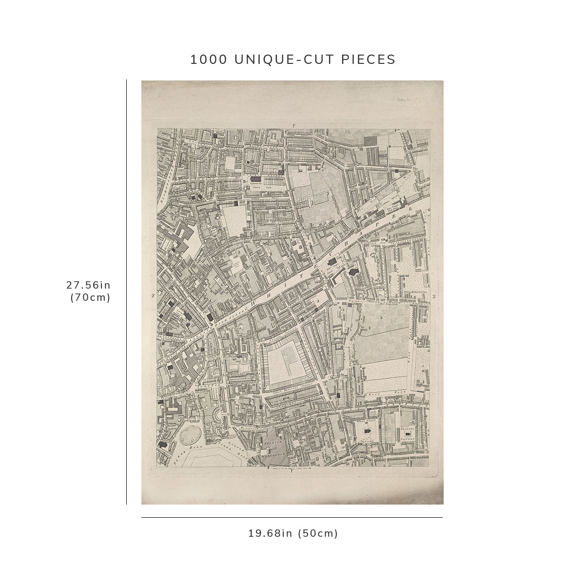 1000 Piece Jigsaw Puzzle: 1799 Map of London F2 Horwood, Richardr) | Vintage
