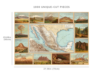 1000 piece puzzle - 1885 | Carta Orografica of Central America | Jigsaw games | Family Entertainment