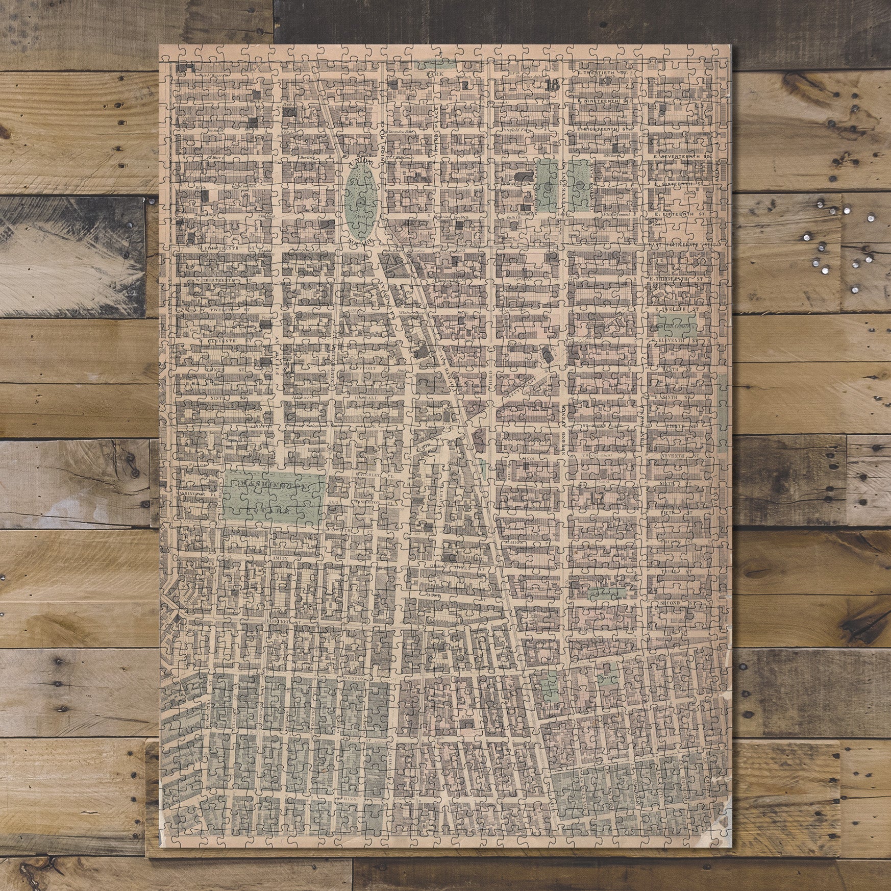 1000 Piece Jigsaw Puzzle 1867 Map of New York Sheet 7 Mc Dougall Street