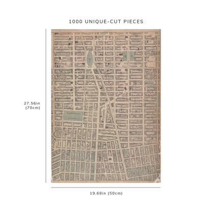 1000 Piece Jigsaw Puzzle: 1867 Map of New York Sheet 7 Mc Dougall Street