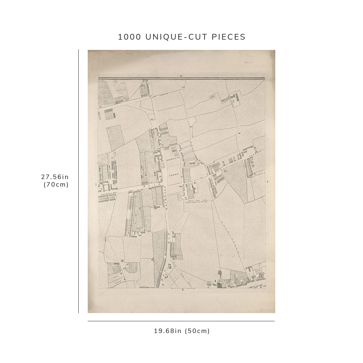 1000 Piece Jigsaw Puzzle: 1799 Map of London G1 Horwood, Richardr) | Historic