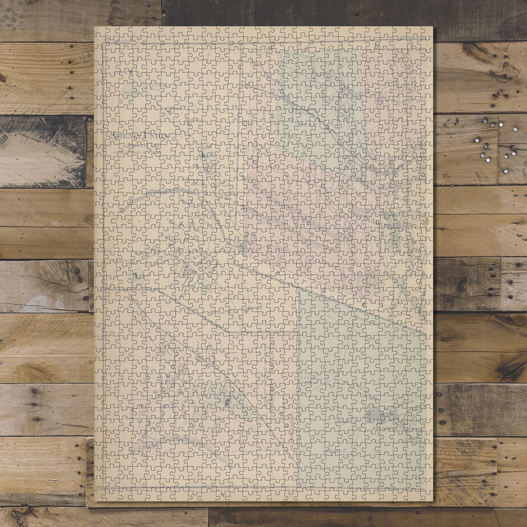 1000 Piece Jigsaw Puzzle 1876 Map of Reading, Pa. Amenia Union Village Clinton Corners