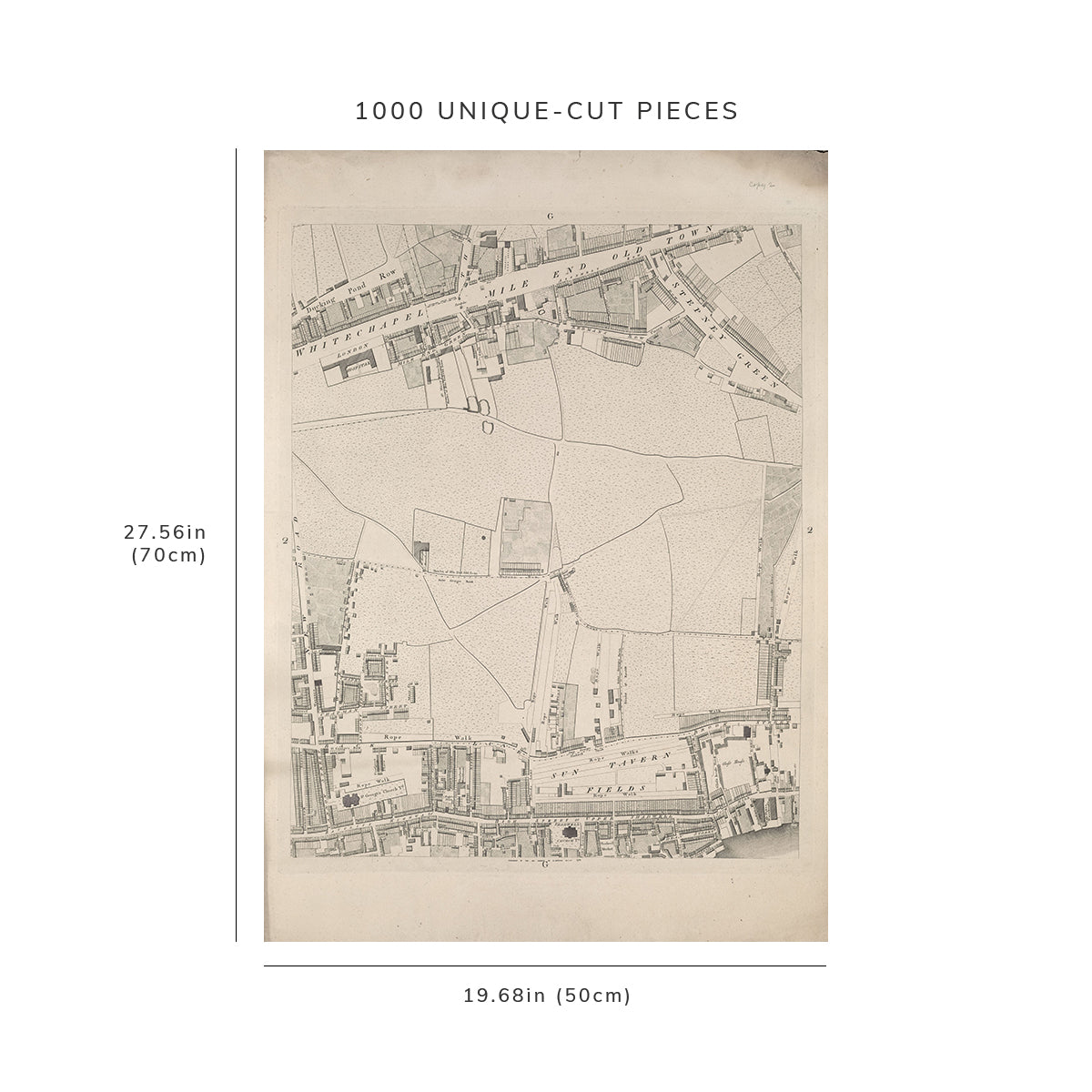 1000 Piece Jigsaw Puzzle: 1799 Map of London G2 Horwood, Richardr) | Vintage