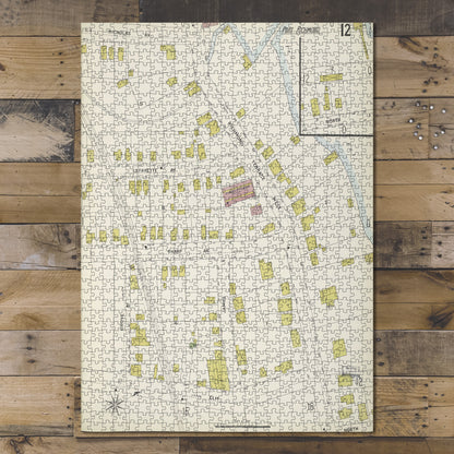 1000 Piece Jigsaw Puzzle 1884 Map of New York Richmond, Plate No. 12 Map