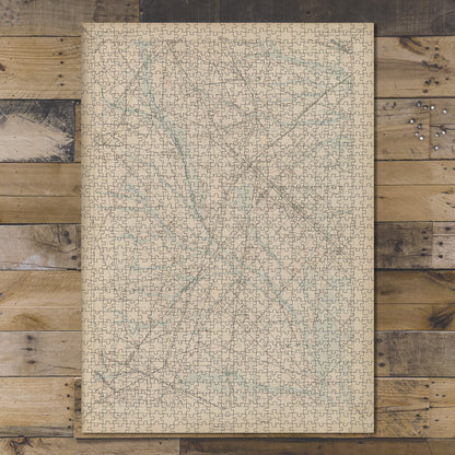 1000 Piece Jigsaw Puzzle Map of Washington Hammonton, survey of 1886, ed. of 1898