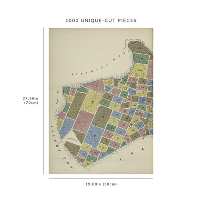 1000 Piece Jigsaw Puzzle: 1884 Map of New York Key Continued Sanborn Map Company | Vinta