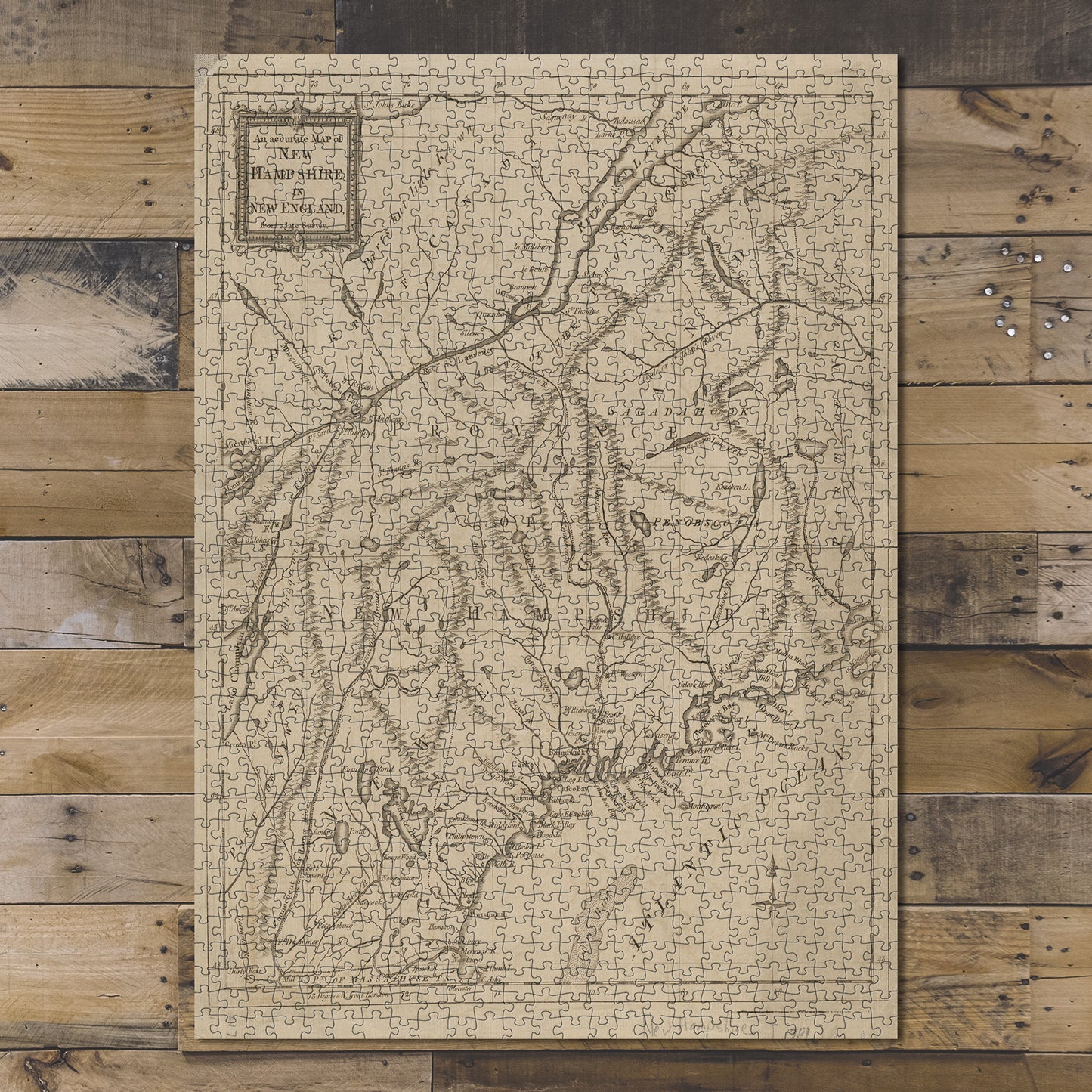 1000 Piece Jigsaw Puzzle 1781 Map of London An Accurate Map of New Hampshire