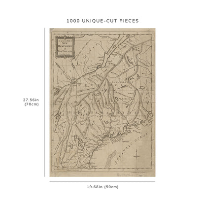 1000 Piece Jigsaw Puzzle: 1781 Map of London An Accurate Map of New Hampshire
