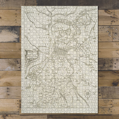 1000 Piece Jigsaw Puzzle 1777 Map of London A Map of Philadelphia and parts adjacent