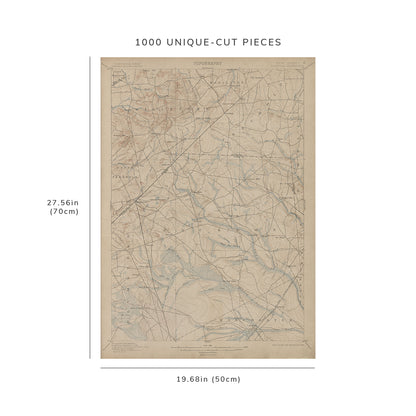 1000 Piece Jigsaw Puzzle: Map of Washington Cassvilie, survey of 1884-85, ed. of 1900