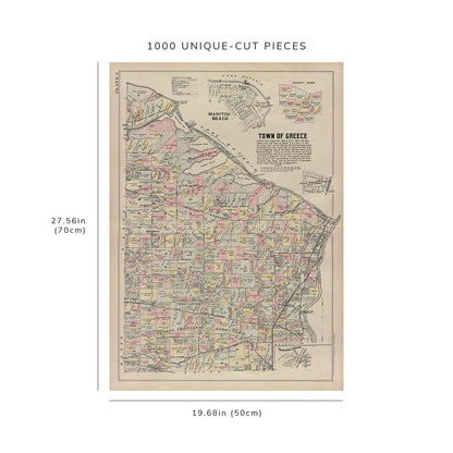 1000 Piece Jigsaw Puzzle: 1902 Map of Philadelphia Monroe County, Double Page Plate