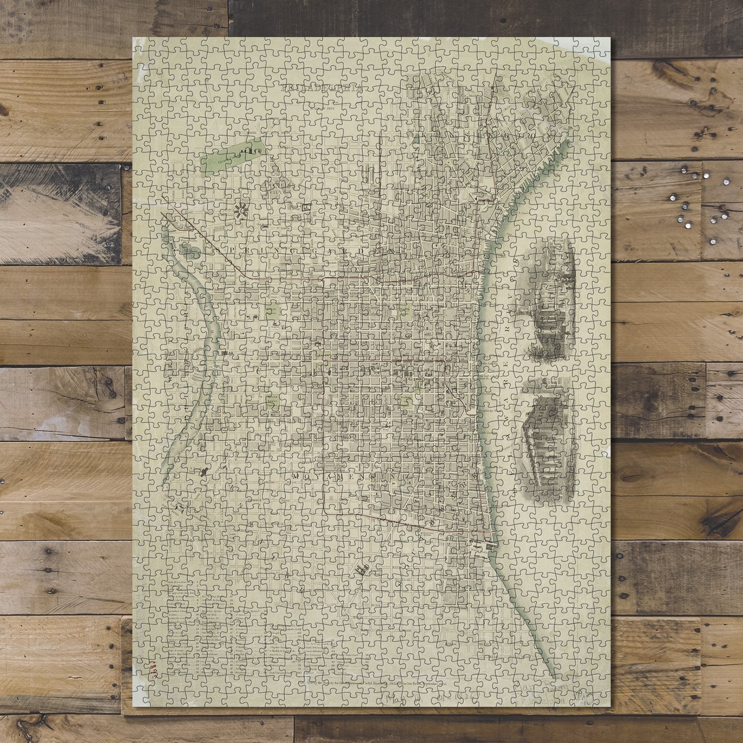 1000 Piece Jigsaw Puzzle Map of Londo Philadelphia. Society for the Diffusion