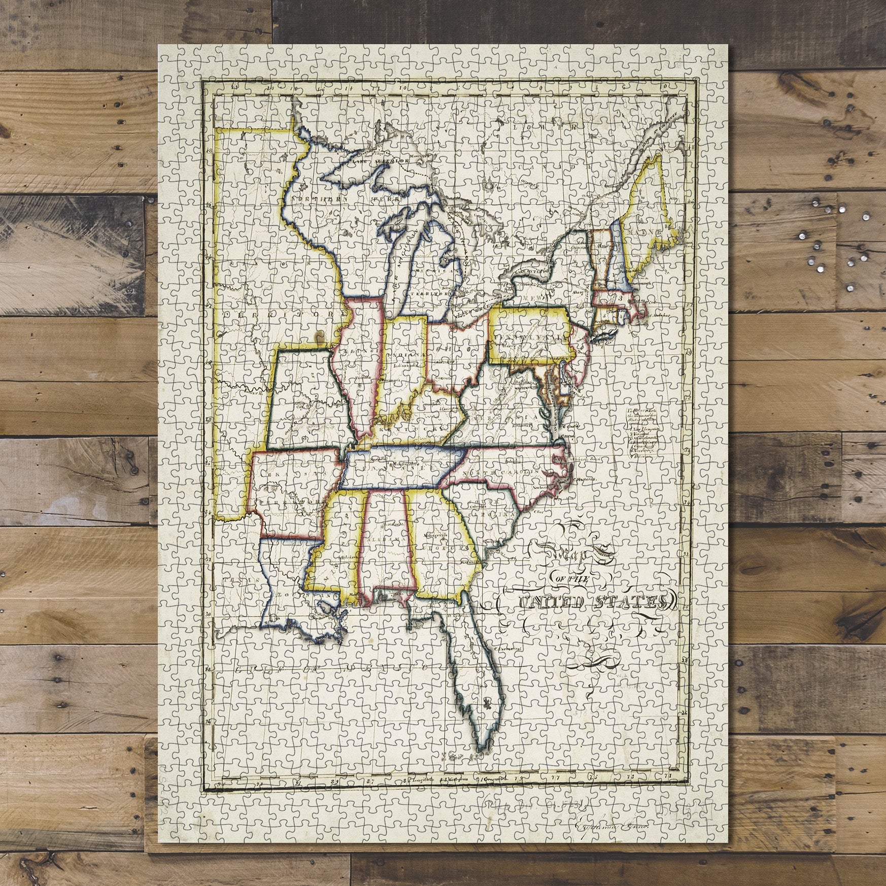 1000 Piece Jigsaw Puzzle 1828 Map of Map of the United States Fenno