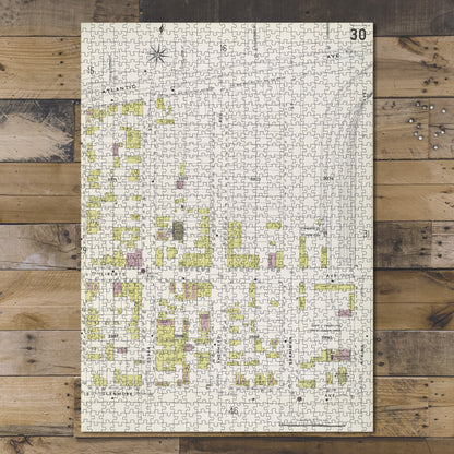 1000 Piece Jigsaw Puzzle 1884 Map of New York Brooklyn V. 8, Plate No. 30 Map