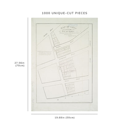 1000 Piece Jigsaw Puzzle: 1834 Map of Albany Map of lots in the 5th ward of the city