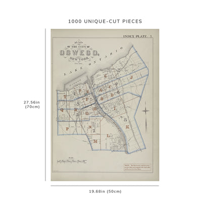 1000 Piece Jigsaw Puzzle: Map of Philadelphia Map of the City of Oswego, New York