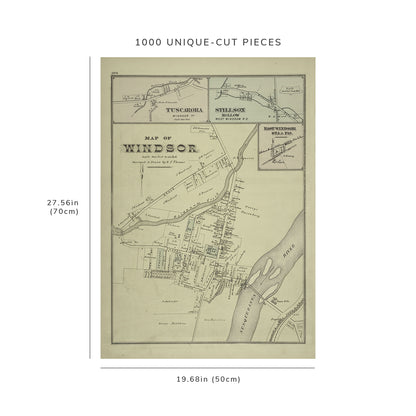 1000 Piece Jigsaw Puzzle: 1876 Map of Philadelphia Tuscarora, Windsor TP Village