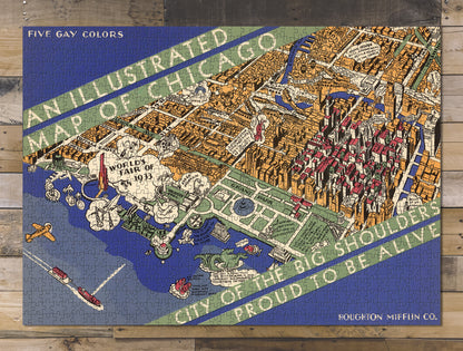 1000 piece puzzle 1931 Chicago U.S.A. Family Entertainment Unique gift