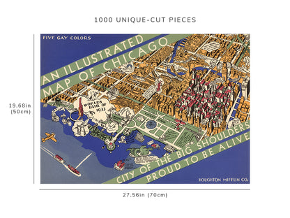 1000 piece puzzle - 1931 | Chicago | U.S.A. Family Entertainment | Unique gift