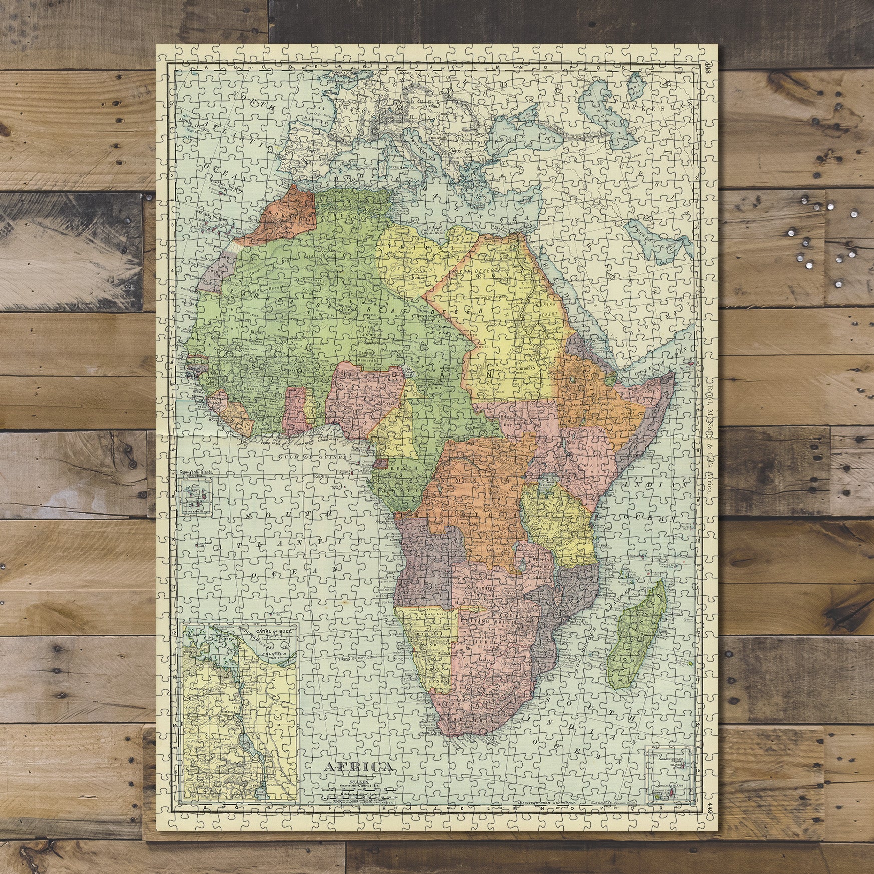 1000 piece puzzle 1903 Map of Africa|Rand McNally & Co's Business Atlas, Africa Continent