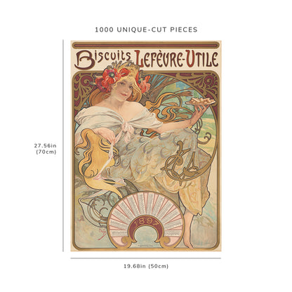 1000 piece puzzle: 1896 | Lefèvre-Utile cookies | Alphonse Mucha