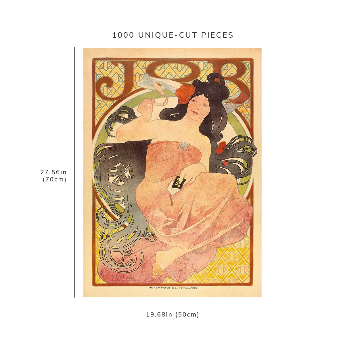 1000 piece puzzle: 1897 - 1898 | Job | Alphonse Mucha