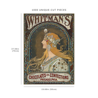1000 piece puzzle: 1895 - 1917 | Whitman’s chocolates and confections. Philadelphia | Alphonse Mucha
