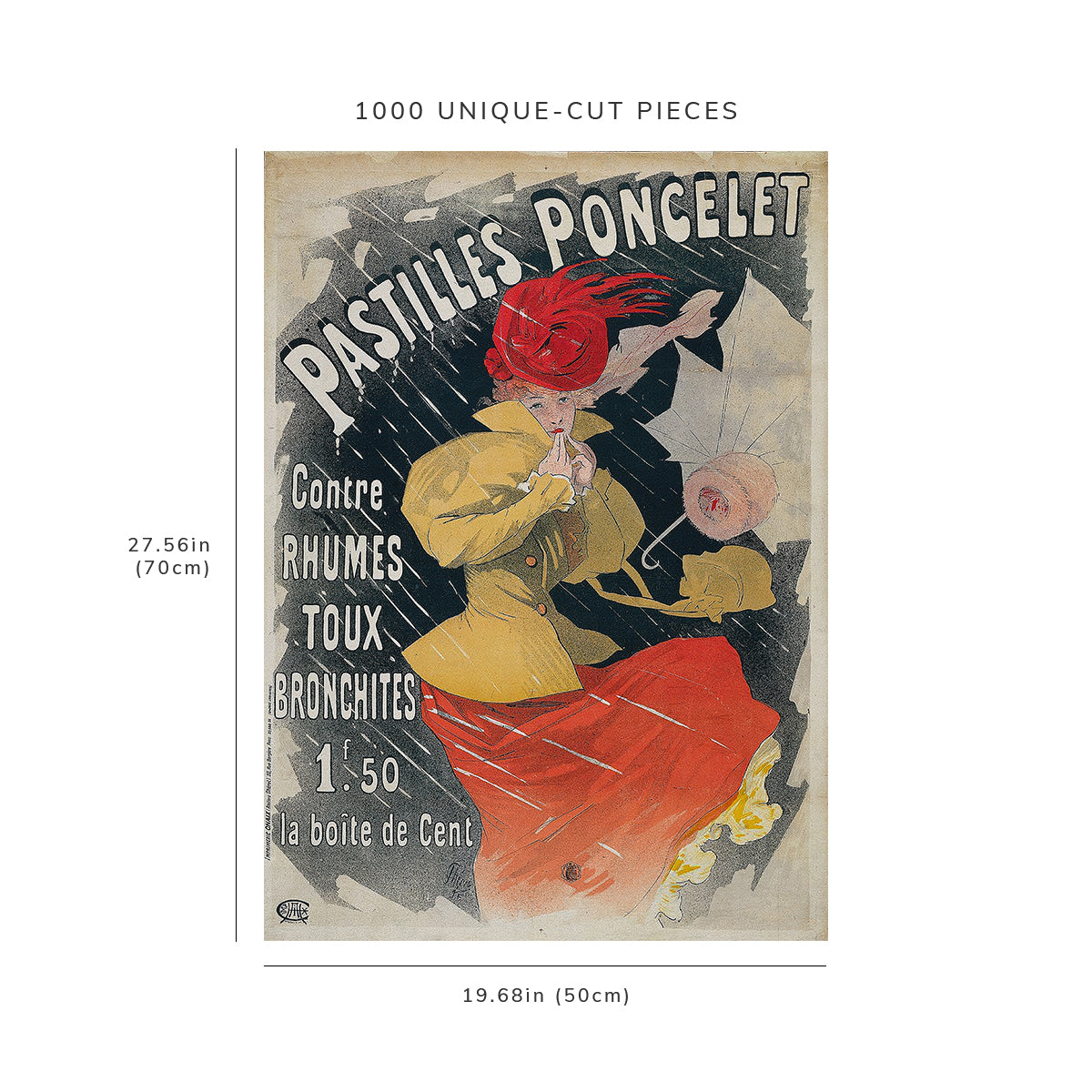 1000 piece puzzle: 1896 | Pastilles Poncelet | Jules Chéret