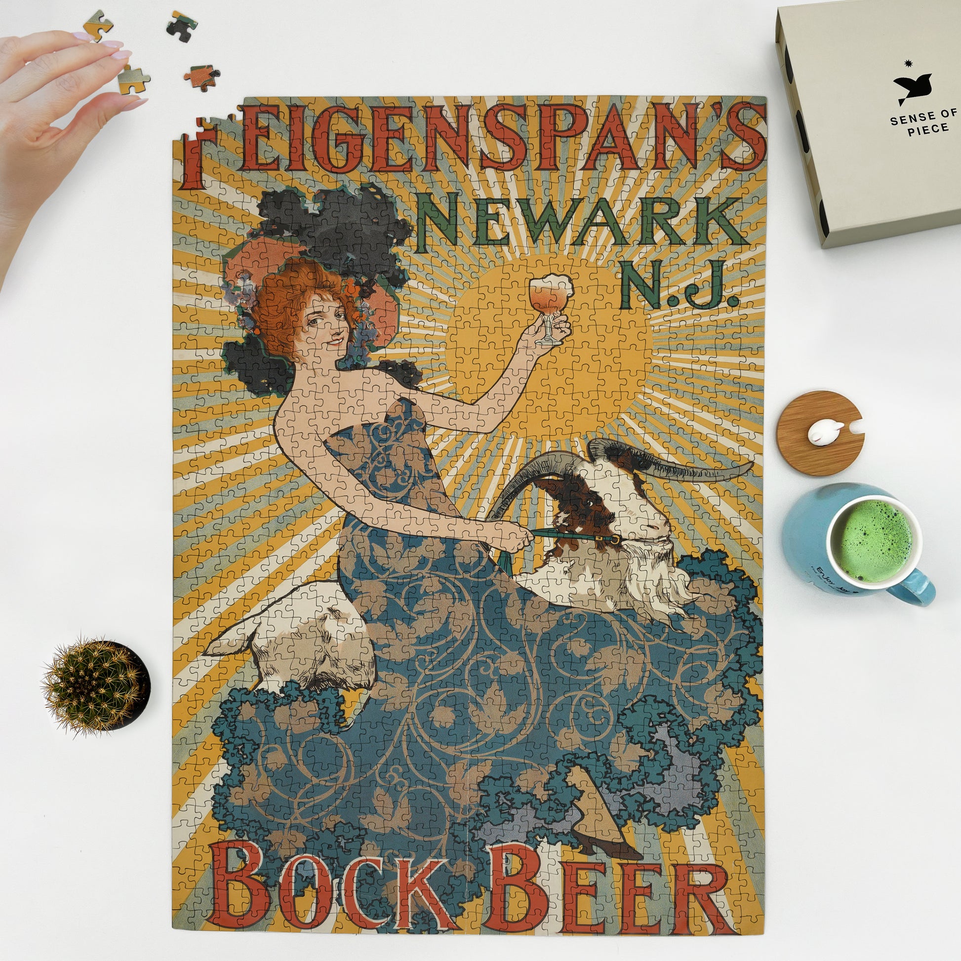 1000 piece puzzle 1895 - 1917 Feigenspan’s bock beer Anonymous