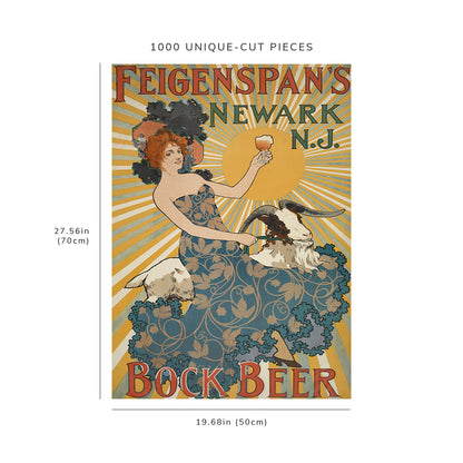 1000 piece puzzle: 1895 - 1917 | Feigenspan’s bock beer | Anonymous