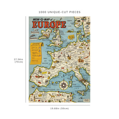 1000 piece puzzle - 1946 | Europe | Hand made | Jigsaw Puzzle Game for Adults | Birthday Present Gifts