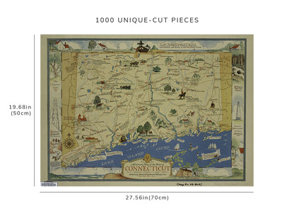 1000 piece puzzle - 1930-1939 Map of W. Willington, Conn. | Jigsaw Puzzle Game for Adults | Jigsaw games