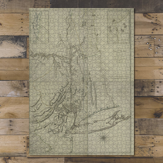 1000 Piece Jigsaw Puzzle 1775 Map of London A Map of the Province of New York, with par