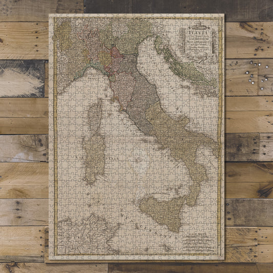 1000 Piece Jigsaw Puzzle Map of Nuremberg Italia in sous Status divisa ... Homann, Joha