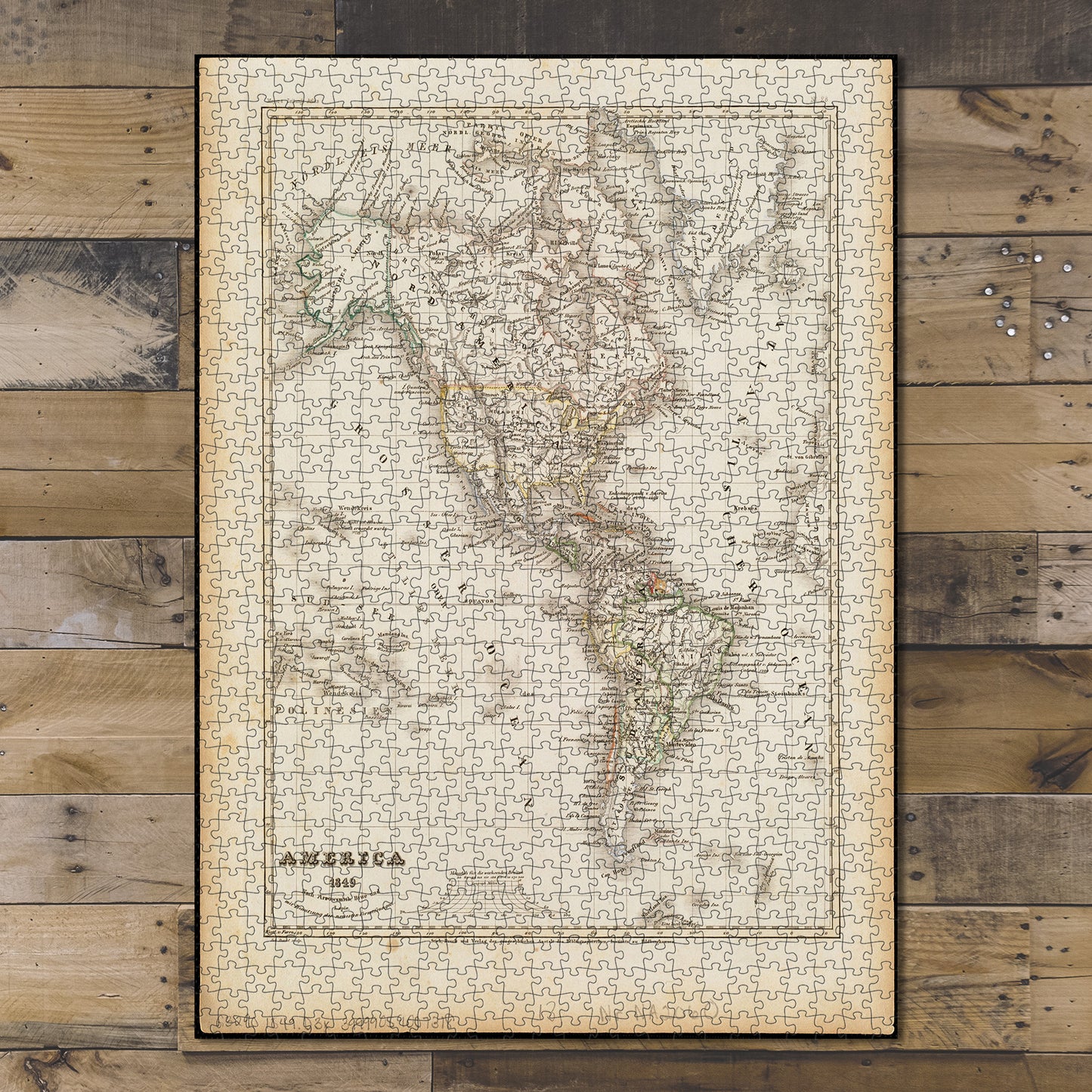 1000 Piece Jigsaw Puzzle 1849 Map Central America | North America America