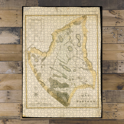 1000 Piece Jigsaw Puzzle 1832 Map | Essex | Danvers of the town of Danvers Relief