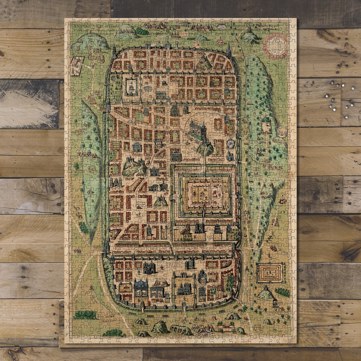 1000 Piece Jigsaw Puzzle 1584–1588 Map Israel | Jerusalem | Jerusalem Ierusalem