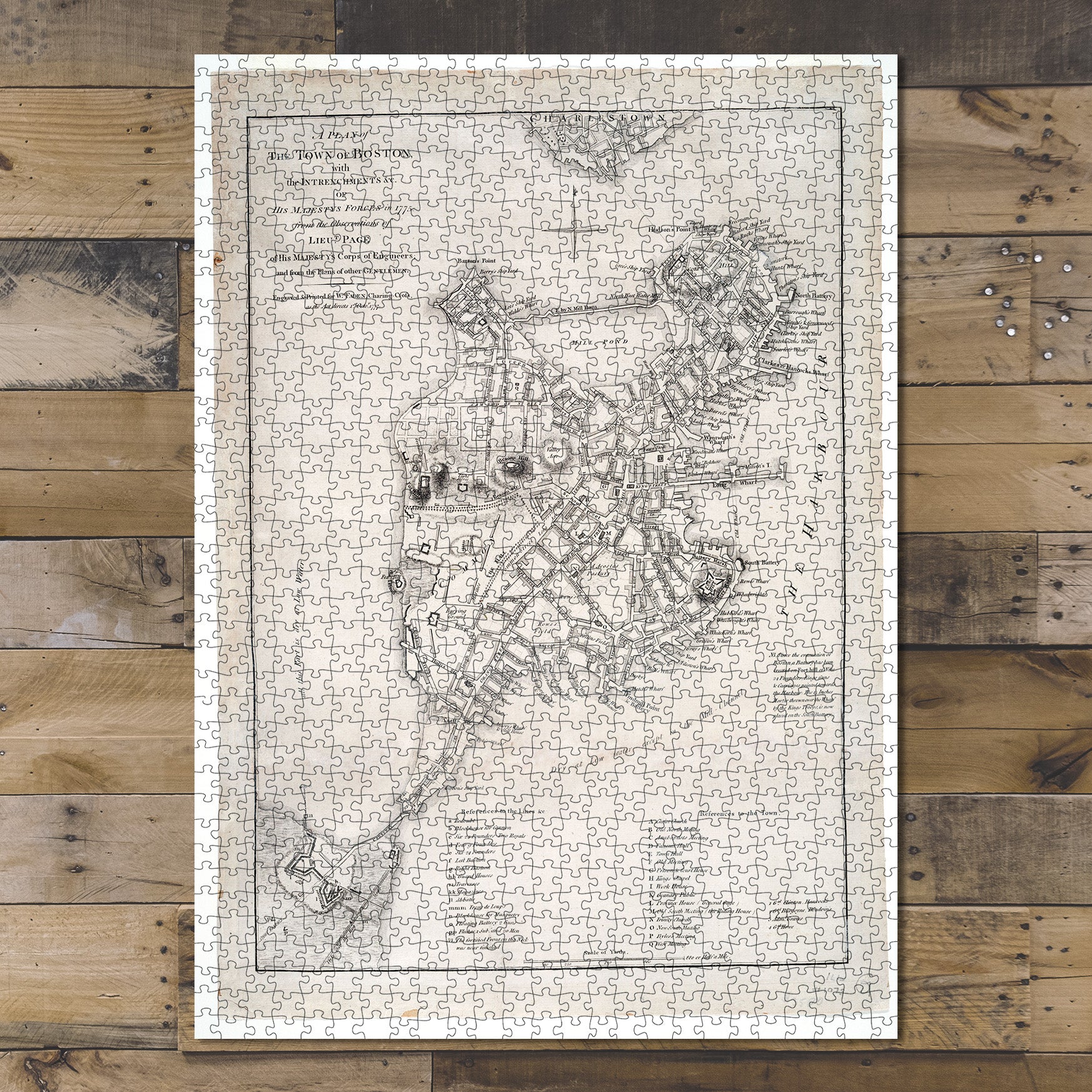1000 Piece Jigsaw Puzzle 1777 Map A plan of the town of Boston