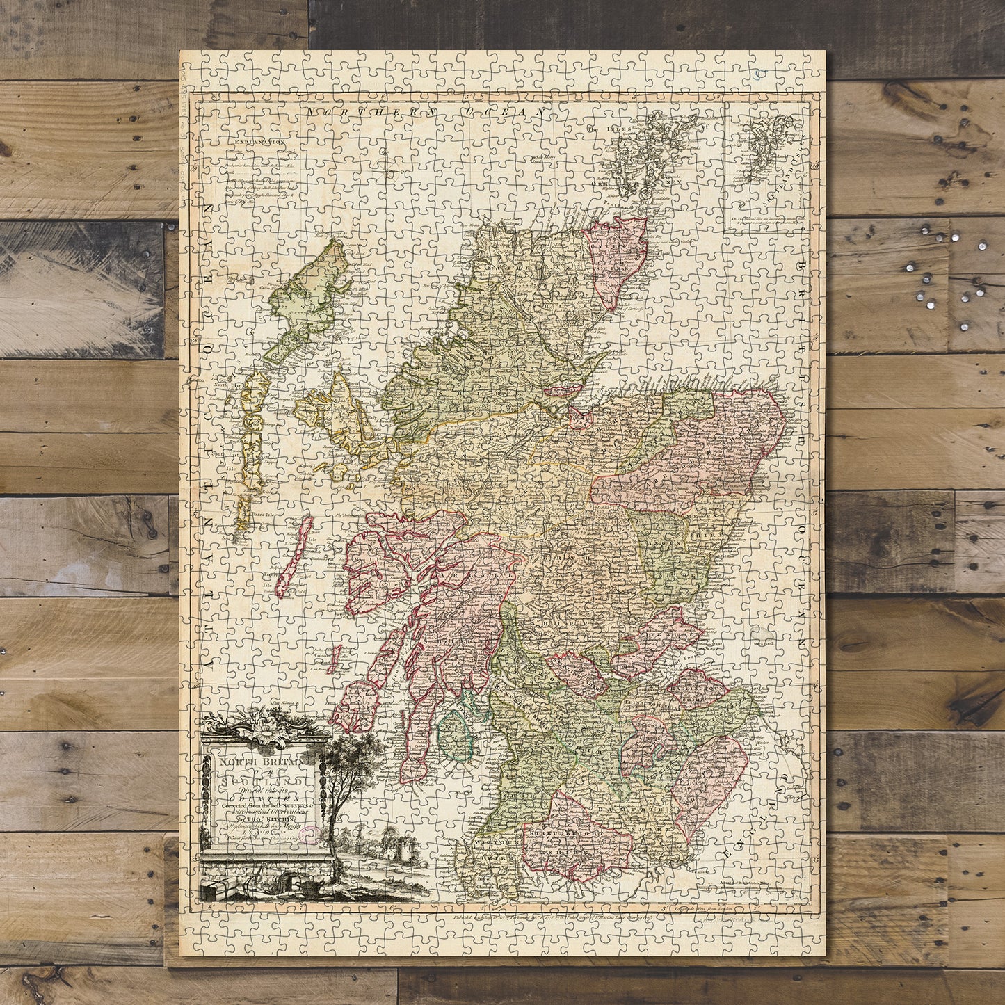 1000 Piece Jigsaw Puzzle 1778 Map | North Britain or Scotland divided into its counties