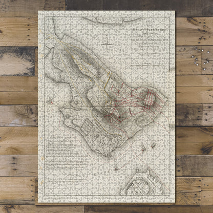 1000 Piece Jigsaw Puzzle 1778 Map A plan of the action at Bunkers Hill