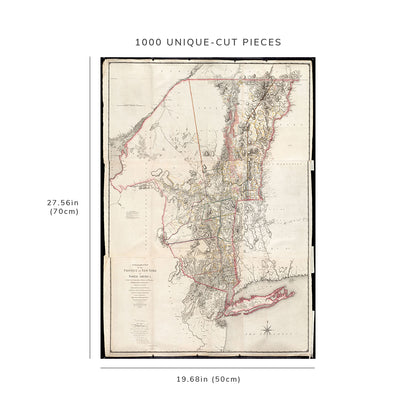 1000 Piece Jigsaw Puzzle: 1779 Map New York A chorographical of the Province of New York